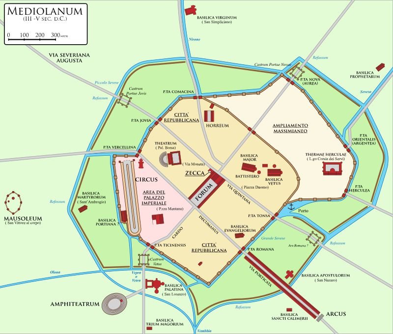 Mapa de Mediolanum - Urbs Regia